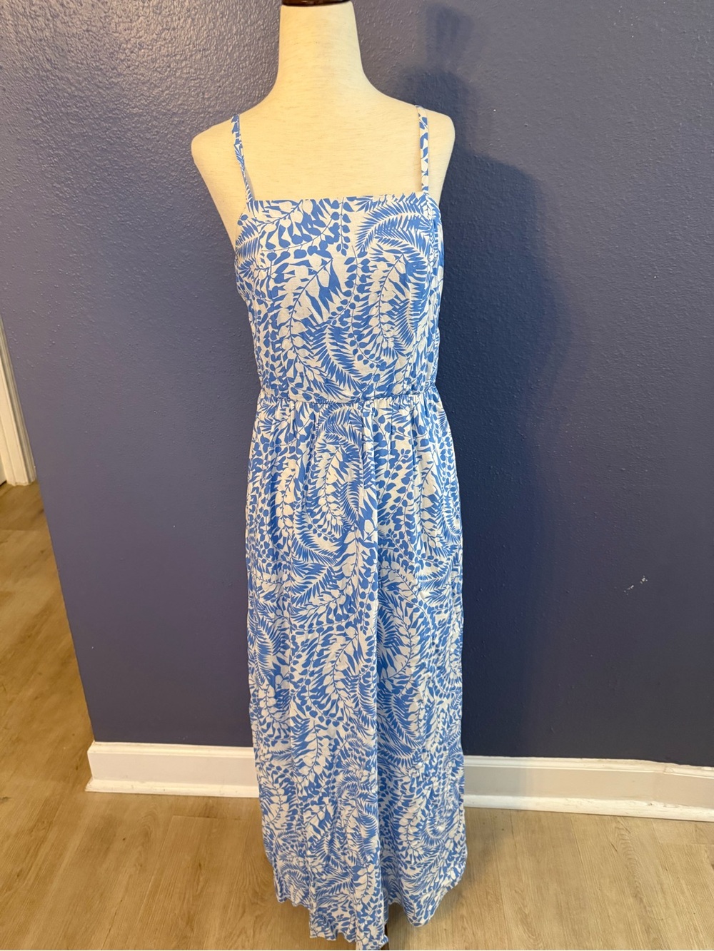 Lily Rose Blue and White Botanical Maxi